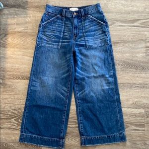MADEWELL High Waist Wide Leg Crop Jeans